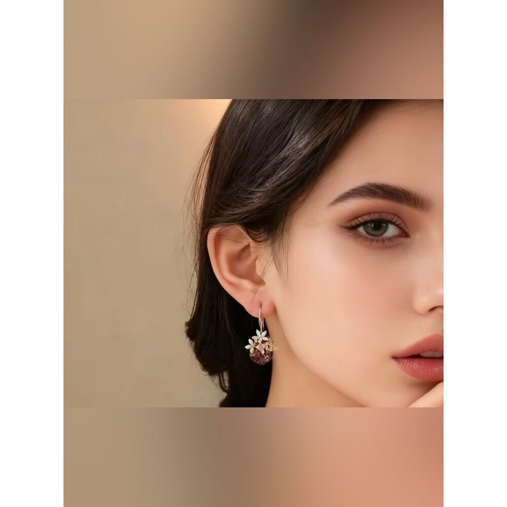 Bohemian purple earrings A766